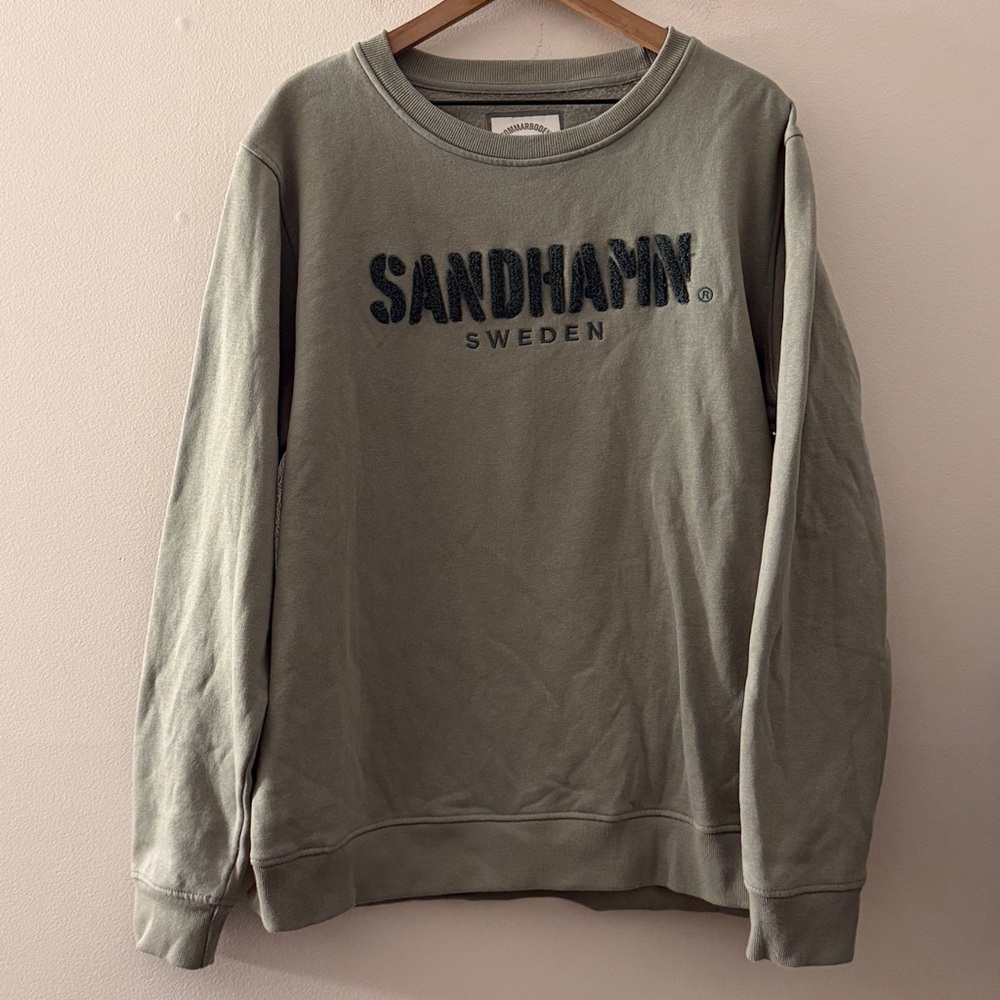 Sommarboden crewneck sweatshirt Sandhamn Sweden sage green XL